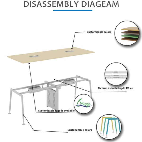 Customizable and Modern Office Conference Table for a Professional and Productive Work Environment