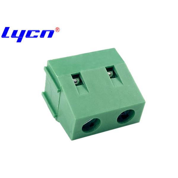 Green Electrical PCB Terminal Block 300V 7.5mm Pitch 2P Straight