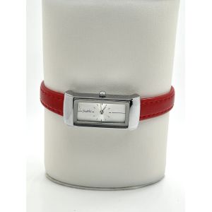 Buy cheap Customizable Leather Strap Quartz Watch Engraved Black Leather Wrist Watch from wholesalers