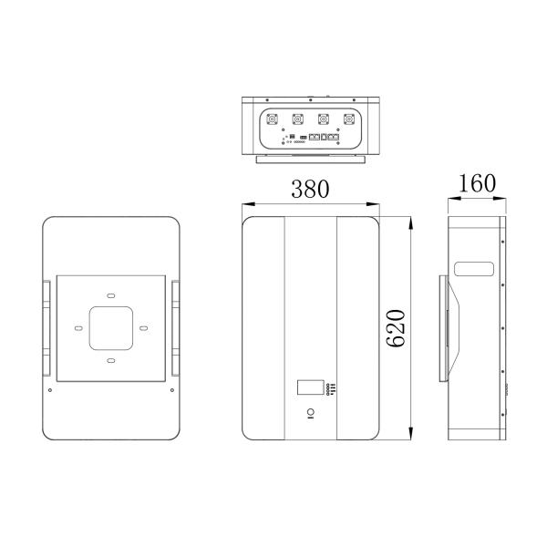 Solar Wall Mounted Battery Backup 51.2V 100Ah LiFePO4 Lithium Battery