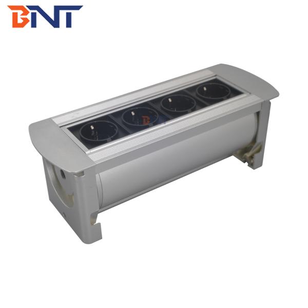 Multimedia conference office power switch rotate table power socket with EU outlet