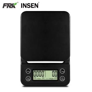 China Full ABS Plastic 3000G Digital Coffee Scale With Timing Function wholesale