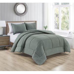 China Medium Warmth Green 100% Cotton Comforter Polyester Fill Machine Washable / Hypoallergenic wholesale