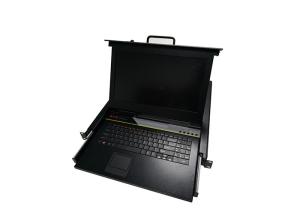 1 Port Rackmount KVM Drawer , Keyboard Mouse Monitor Switch With USB Interface