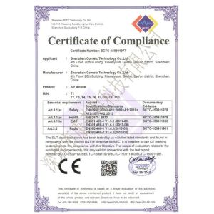 Shenzhen Comeic Technology Co., Limited Certifications