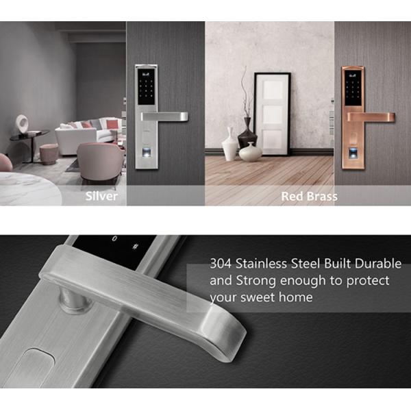 304 Stainless Steel Fingerprint Door Lock Multiplicate Long Battery Life Span