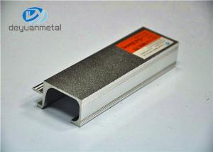 China Alloy 6063-T5 Silver Sand Blasting Aluminium Extrusion Profile For Cabinet Decoration wholesale