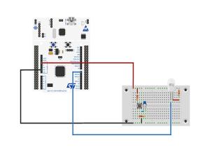 White STM32 Electronics Development Board 32.768 kHz with STM32F401RE-OKY2015