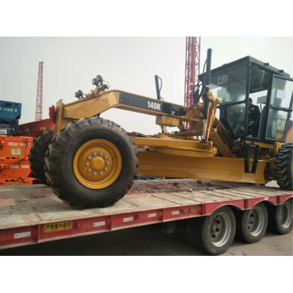 Yellow & Black Caterpillar 140k Used Motor Grader 190hp With Catc7 Engine Model