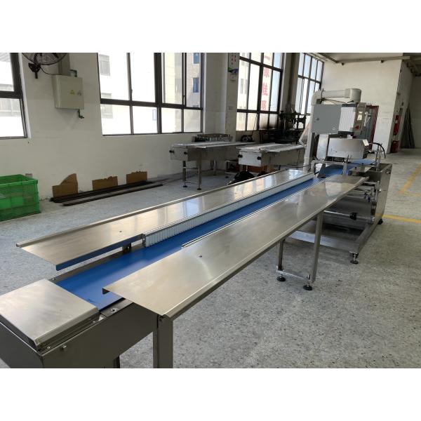 Three Servo Bakery 25mm Pillow Packing Machine Horizontal Flow