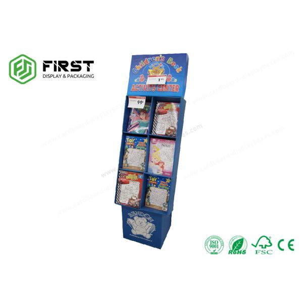 Stable Corrugated Pop Displays , Full Color Printing Paper Floor Display Stand For Advertising