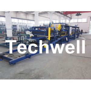 China Continuous Caterpillar PU Sandwich Panel Production Line With Forming Speed 0 - 12m/min wholesale