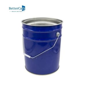 China Custom 5 Gallon Buckets Round 10L Metal Bucket Pail Stackable Package wholesale