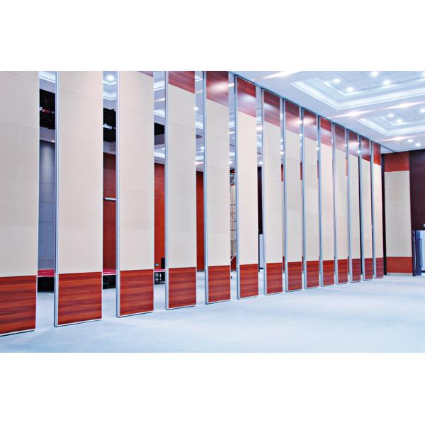 Melamine Board Folding Partition Walls 85 mm Thickness Leather Surface