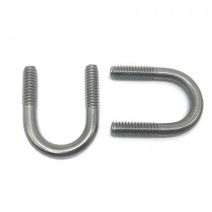 China China Fastener M6 M8 M12 100mm For Trucks Motorcycle Square U Bolt 304 316 Stainless Steel U Bolt wholesale