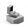 Buy cheap Hinge Wood Ring Jewelry Box Case Grey Gift Packaging Custom Luxury Handmade from wholesalers