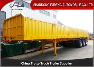 China Q345B Carbon Steel 3 Axles 50 Ton Dropside Cargo Trailer on sale