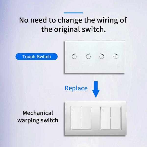 157 TYPE EU AU Standard Touch Light Switch 2 Gang Smart Home Switches 60Hz