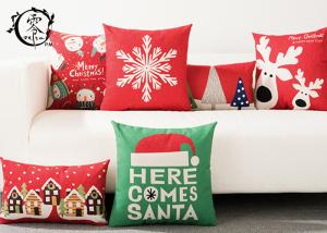 Merry Christmas Decorative Cushions Pillows Throw Cushion Case Home Decor Cotton Linen for Sofa