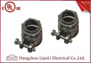 China Flexible Conduit Straight Squeeze Connector Electrical Zinc Die Casting UL Approvals wholesale