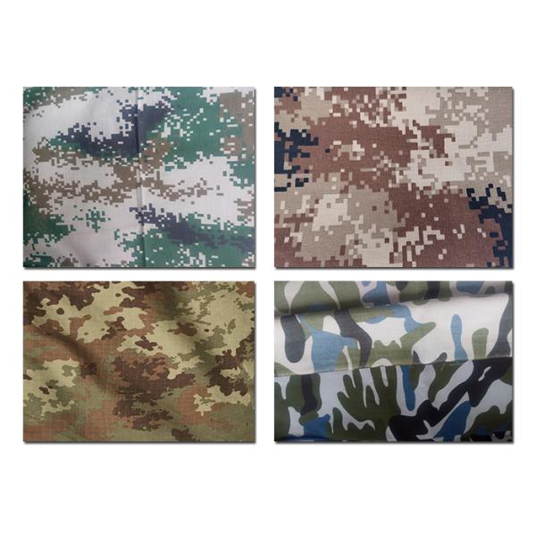 CVC50/50 Woven Rip-stop Camouflage Fabric For Military Uniform