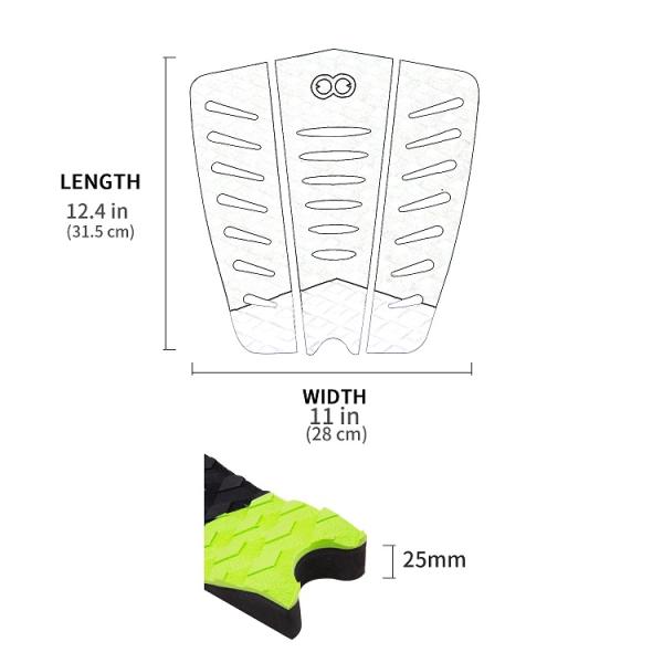 Customized EVA Foam Surfboard Traction Pad in Pantone Color Woowave 3m Deck Knee Pads