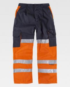China Workers Orange Hi Vis Trousers / Safety And Fashion Mens Work Pants wholesale