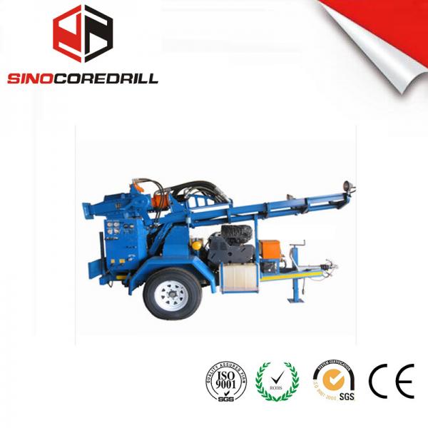 Quality 200M Protable Small Trailer  Hydraulic Water Well Drilling Rig Borehole Drilling Equipment for sale