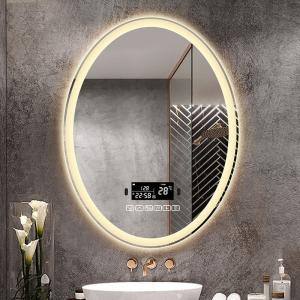 China Customized Touch Sensor Bathroom Mirror Wall Mounted Oval Backlit Bathroom Mirror 4000K 5000K wholesale
