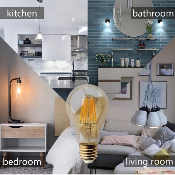 A19 LED Filament Bulb A60 B22 Clear E27 Standard Bulb 4W 60*105mm