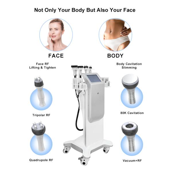 AS84 OEM ODM 6 In 1 40k Cavitation Machine Cavitation Fat Burning Machine 5 Handles