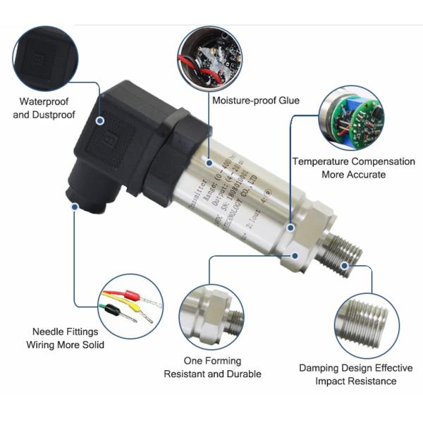 1bar Gas Pressure Sensor 4mA Waterproof Liquid Pressure Transmitter