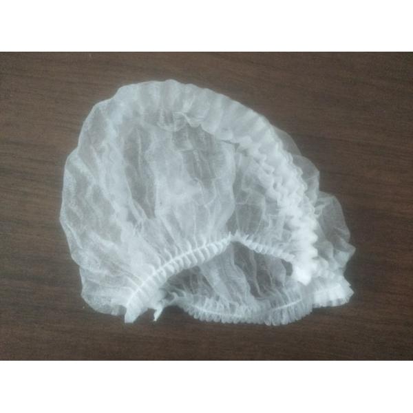 White Hair Net Unisex Breathable Disposable Head Cover