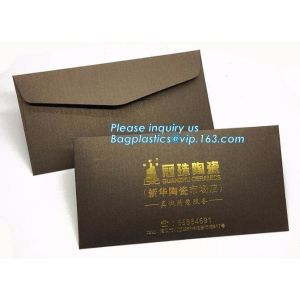 MAKE western style high quality gold foil gift envelope Matt black card paper