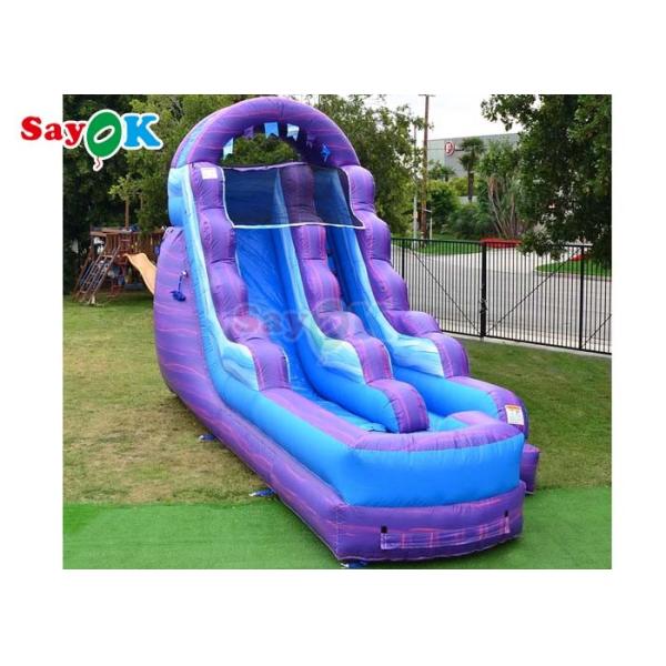 Giant Garden Games Water Inflatable Water Slide Purple Inflatable Double Slides
