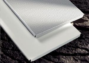 China Custom Perforated Metal Ceiling Tiles Panels E Shaped For Drop Down Ceiling , Hook On on sale