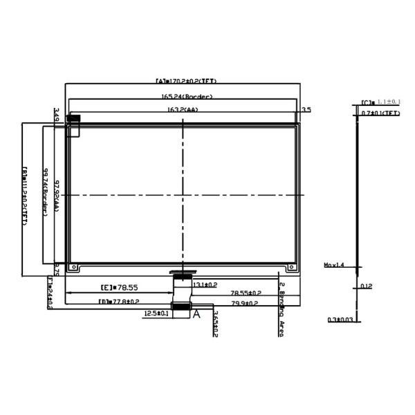 Low Power Consumption 7.5 Inch E-Ink E-Paper Display, Epaper Black, White And Red Three-Color Screen