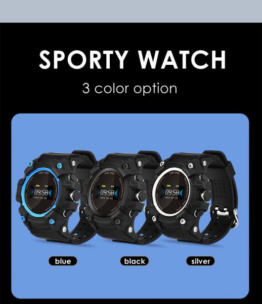Waterproof Step Counter Calorie NRF52832R Rugged Smartwatch