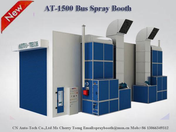 Quality AT-1500L 15m Bus Spray Booth,Semi Downdraft Spray Booth,china paint booth manufacturer for sale