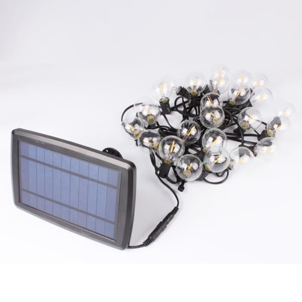 Waterproof G40 25ft 25sockets Garden Outdoor Decoration Solar powered string light G40 Solar LED String Lights