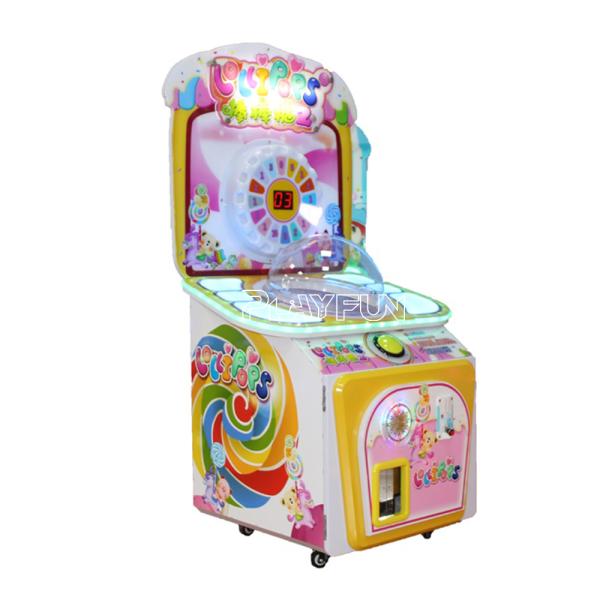Playfun Cheap Looly Pop Coin Operated Claw Lollipops Candy Gift Machine Arcade Game for Indoor Game Center