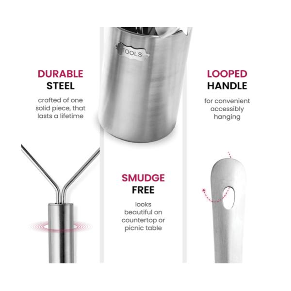 10pcs Stainless Steel Kitchen Utensil Sets , Spatula Set For Nonstick Cookware