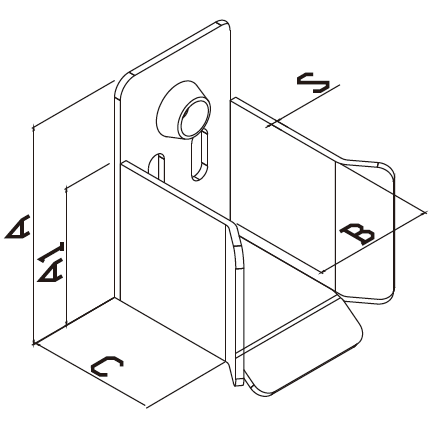Cantilever Sliding Gate End Stopper Catcher Bracket Opening 145mm Large Size