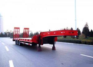 China Low Bed Semi Trailer Truck 3 Axles 80 Tons 17m for Loading Construction Machine wholesale