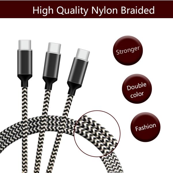 Phone USB Type C Cable High Power Output 1ft 2ft 3ft Length Available