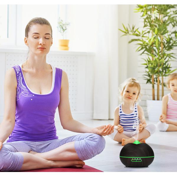 400ML Wood Grain Aromatherapy Diffuser Ultrasonic Air Humidier Mist Maker