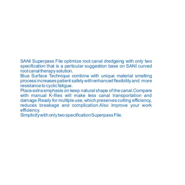 White Flexible Niti Rotary Files , 6pcs/Box Path Files Endo