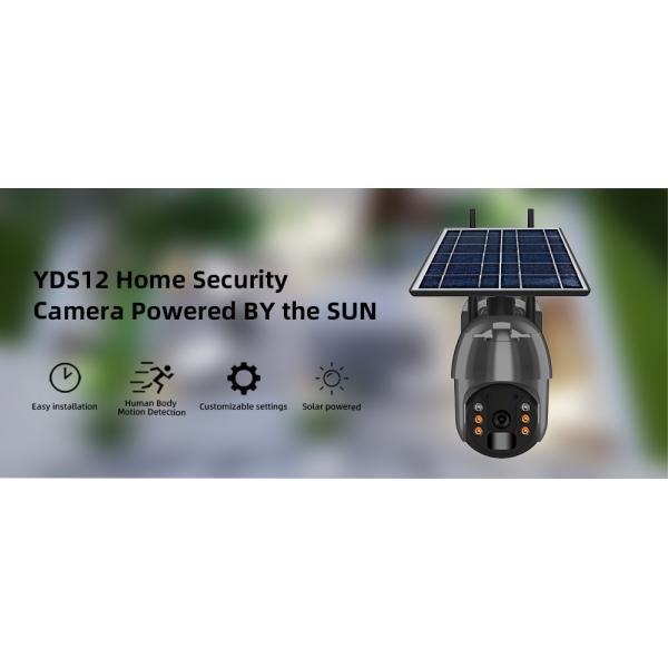 4MP WiFI Solar Security Camera IP65 Weatherproof Phone APP Control