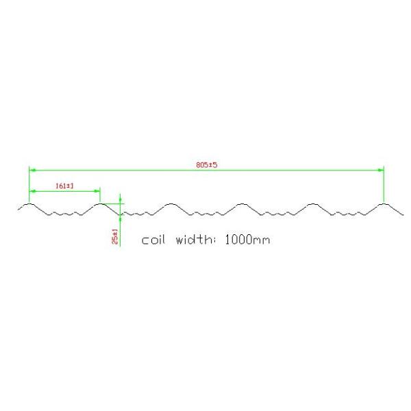 2 Layer Glazed Tile Roll Forming Machine With 5 Ton Manual Decoiler