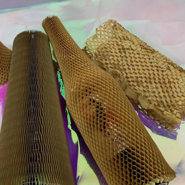 Custom Eco Friendly Kraft Honeycomb Paper Sleeves Bottle Covers Cushioning Protective
